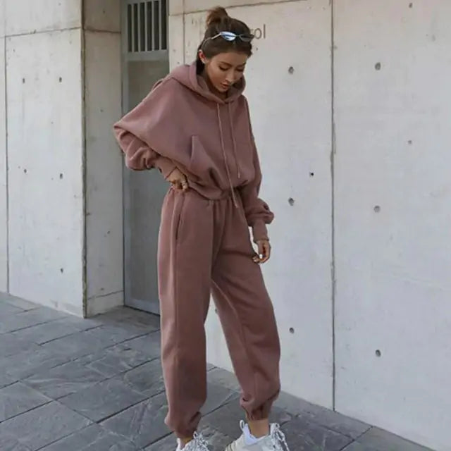 Warm Hoodie and Pants Set