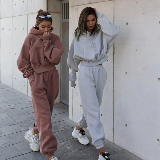 Warm Hoodie and Pants Set